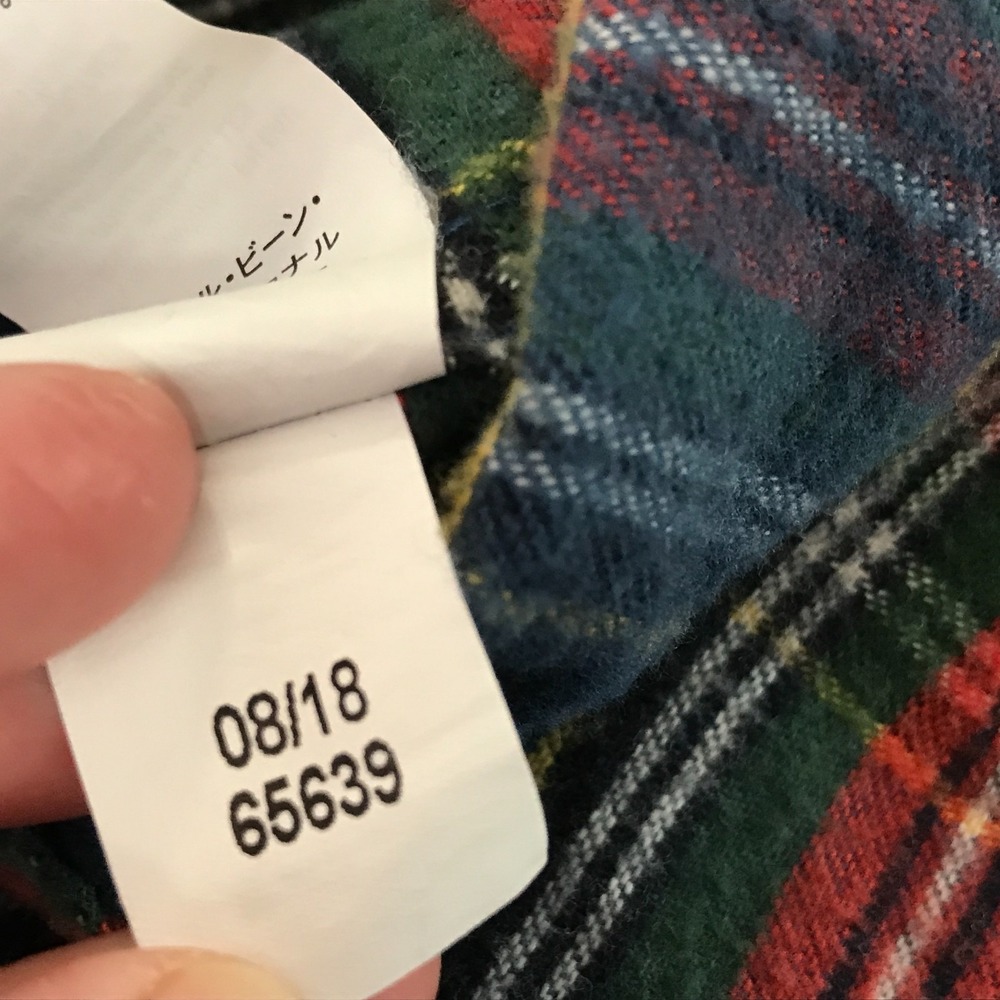 LL Bean Mens XL Scotch Plaid Flannel Shirt Traditional Fit Blue Red Cotton 22806 - Picture 9 of 12
